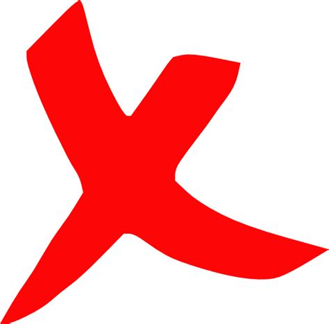 Red X Mark Clipart Best