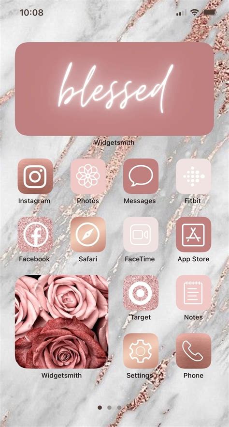 100 App Icons Rose Gold Aesthetic Iphone Ios14 App Icons Etsy Gold