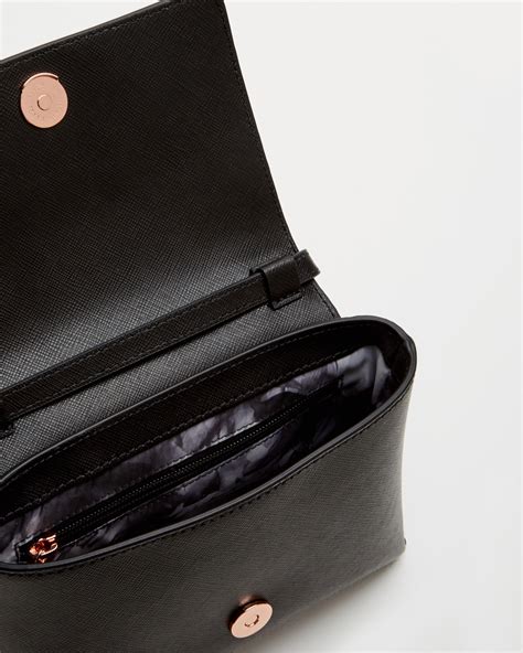 Ted Baker Bow Detail Leather Crossbody Bag In Black Lyst