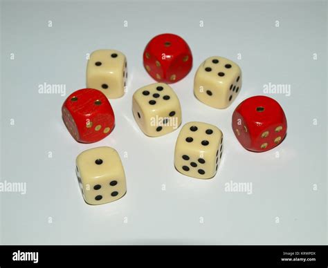 Diced Twenty With Red And White Cubes Stock Photo Alamy