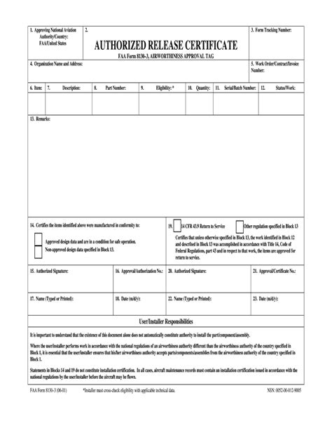 2001 Form Faa 8130 3 Fill Online Printable Fillable Blank Pdffiller