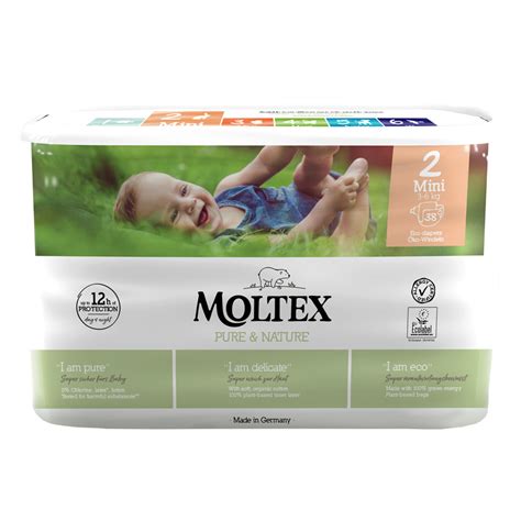 Moltex Pure And Nature Disposable Nappies Mini Size 2 Pack Of 38