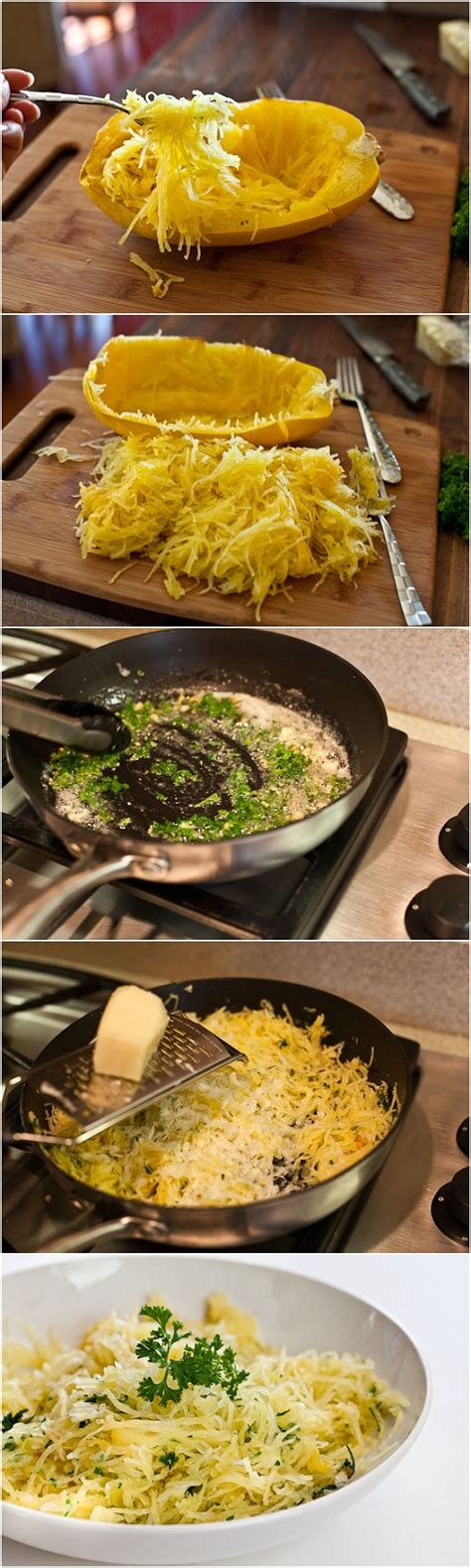 Baked Spaghetti Squash With Garlic And Butter Recipe Quick And Easy Recipes