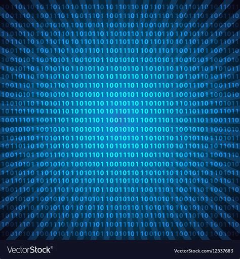 Abstract Mystic Binary Code Digits Blue Lines Vector Image
