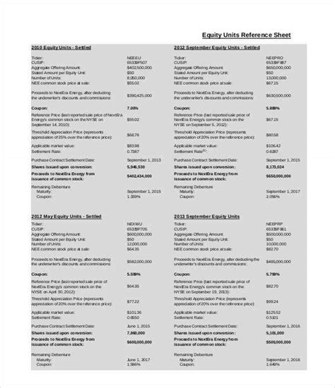 10 Reference Sheet Templates Free Printable Word Excel And Pdf
