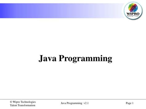 Ppt Java Programming Powerpoint Presentation Free Download Id3577752