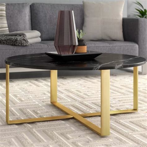 With a faux marble top sitting upon a darkened aluminum metal frame, this table will look amazing in any contemporary home. Marble Top Coffee Table Black Legs - Coffee Table Design Ideas
