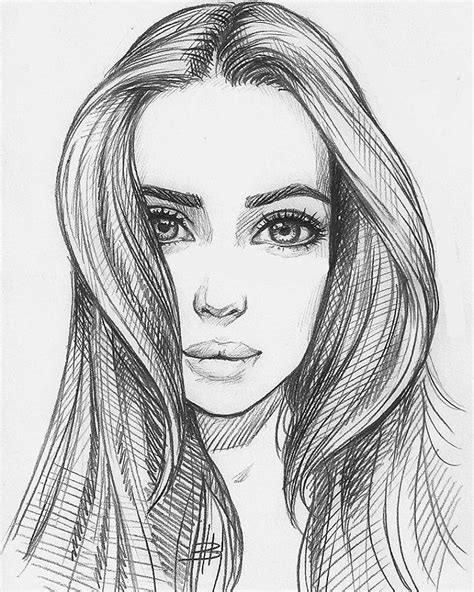 Pretty Girl Face Drawing At Explore Collection Of