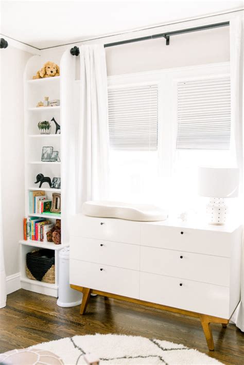 modern bright nursery   small space project nursery