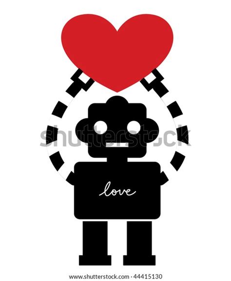 Robot Heart Card Design Stock Vector Royalty Free 44415130 Shutterstock