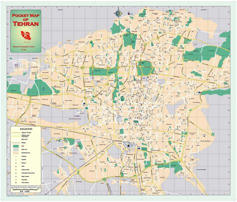 Detailed Road Map Of Tehran City Tehran Iran Asia Mapsland Images And