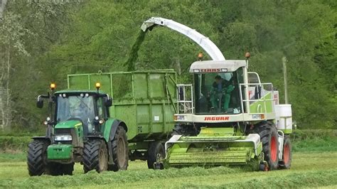 Silage 2018 Lifting Grass With Claas Jaguar 820 And Jd 6430 Youtube