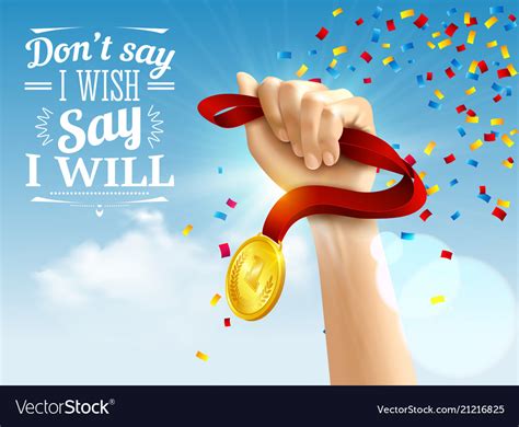Achievement Quotes Realistic Royalty Free Vector Image