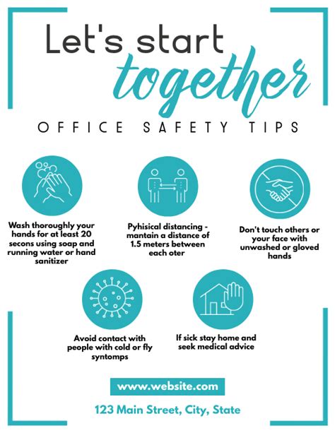 Safety Rules Office Tips Template Postermywall
