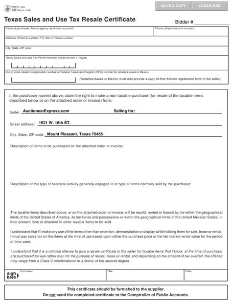 Form 01 339 Download Fillable Pdf Or Fill Online Texas