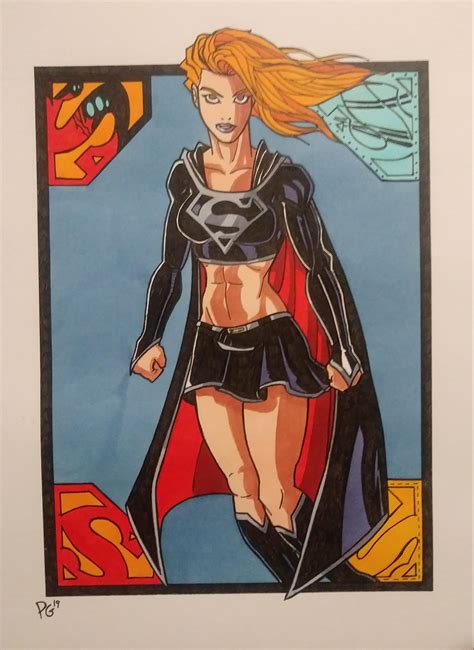 Fan Art I Drew Evil Supergirl Her Black Suit Reminded Me So Much Of