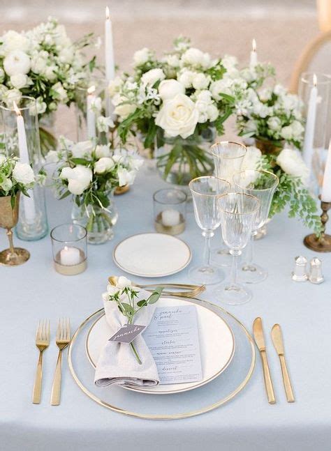 58 Inpriations To Create Dusty Blue Wedding Wedding Table Settings
