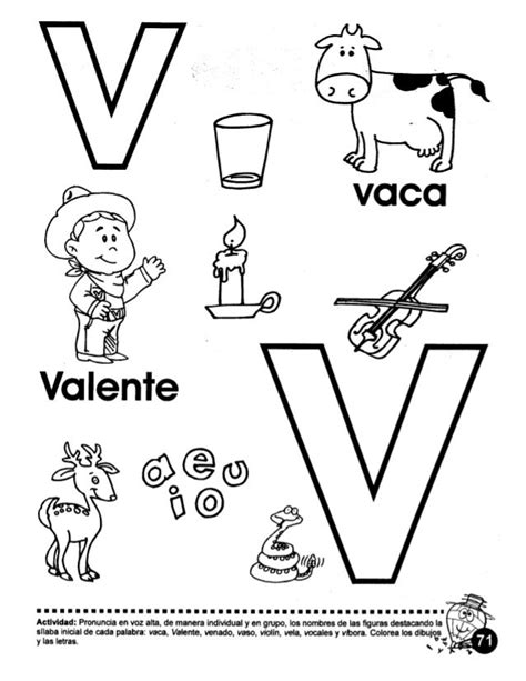 Dibujos Para Colorear Que Inicien Con La Letra V - Impresion gratuita