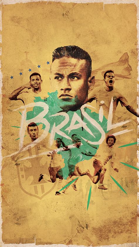 russia 2018 on behance brazil wallpaper brazil football team football illustration