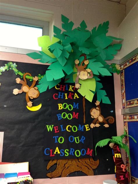 Chicka Chicka Boom Boom Classroom Set Up Part 3 Jungle Classroom Door Jungle Theme
