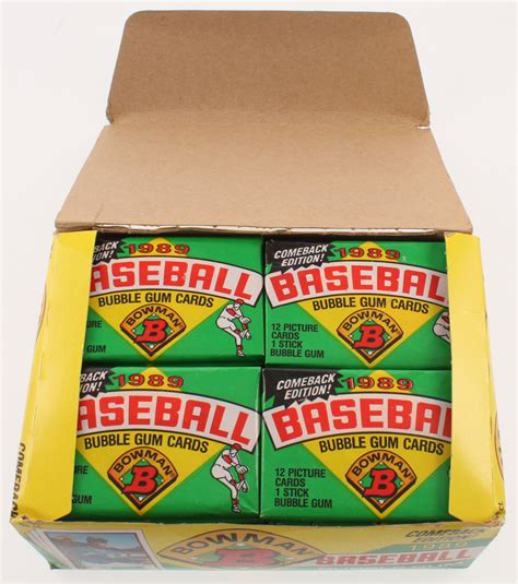 These cards were issued on panels on the bazooka gum boxes. 1989 Bowman "Comeback Edition" Bubble Gum Baseball Cards with (36) Packs | Pristine Auction