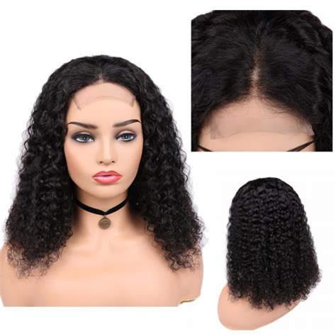 Magic Love Hair 300 Density Pre Plucked Human Hair Curly Closure Wig