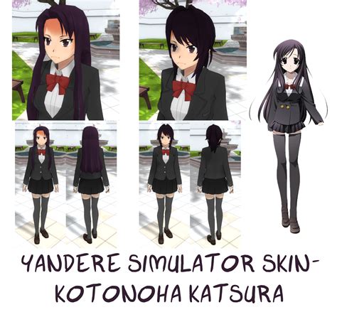 Yandere Simulator Kotonoha Katsura Skin By Imaginaryalchemist On