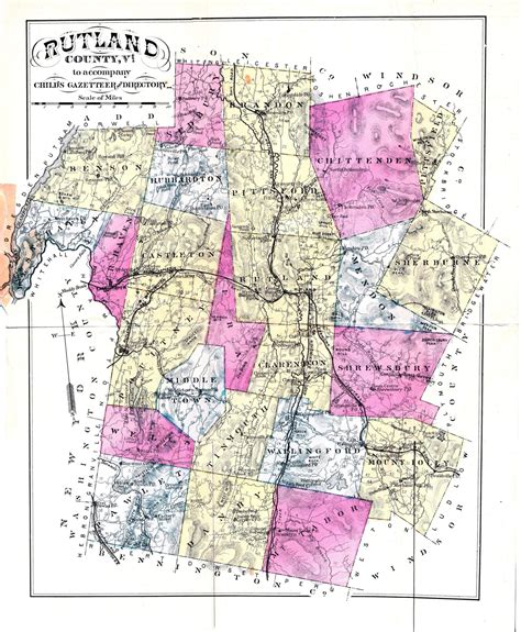 Rutland County Map 1881 Rutland Historical Society