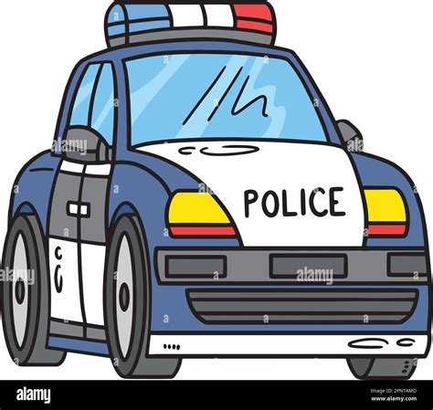 Police Car Cartoon Colored Clipart Illustration Stock Vector Image