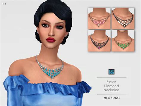 Diamond Necklace Sims 4 Sims Diamond Necklace