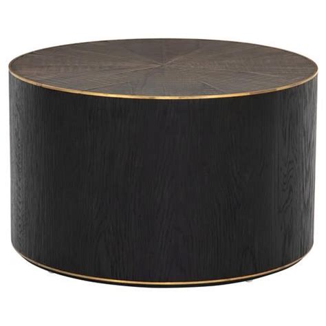 The delano drum coffee table makes a statement with its gracious size and sophisticated form. Primo Modern Classic Polished Brass Accent Black Round ...
