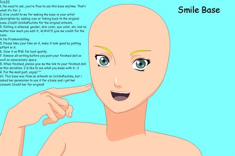 Smile Base By Shinanapixelbases On Deviantart