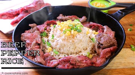 15 Minute Beef Pepper Rice Recipe Youtube