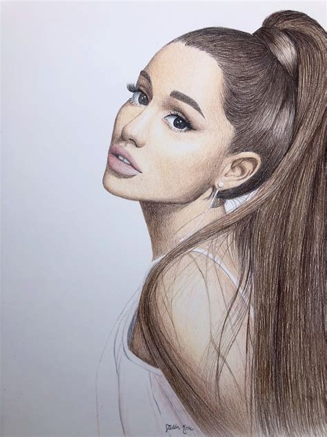 Drawing Ariana Grande Colored Pencil Drawing Stella Rose Art