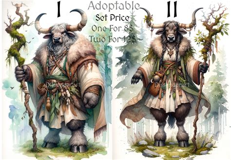 Minotaur Druid Adoptable Characters 8 2 For 12 By Dissunder On