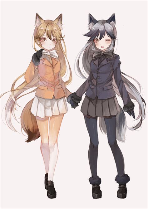 Ezo Red Fox And Silver Fox Kemono Friends Drawn By Oroponzu Danbooru