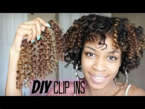 This helps elongate and set the curls while dispersing an even airflow. How to Make DIY curly clip in hair extensions for Natural ...