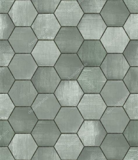 Hexagon Tile Texture Grungy Hexagonal Tiled Seamless Texture — Stock