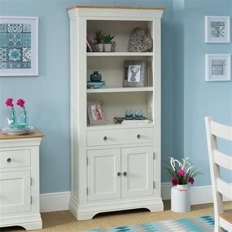 Product Of The Week Country Cream Painted 6ft Bookcase With Cupboard