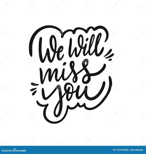We Ll Miss You We Will Miss You Sign We Ll Miss You Written Vector
