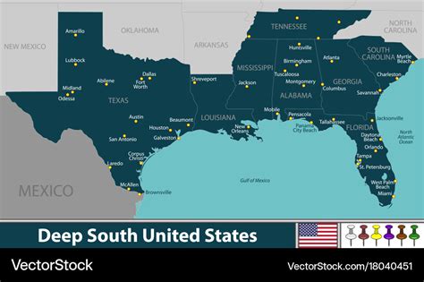 Deep South United States Royalty Free Vector Image