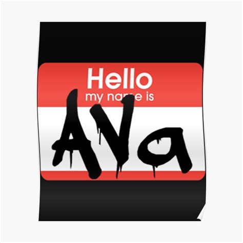 Hello My Name Is Ava Ava Name Tag Poster For Sale By Brightfortune