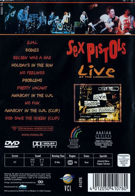 Sex Pistols Live At The Long Horn Dvd Dvd Video Pal Vinylheaven Your Source For Great
