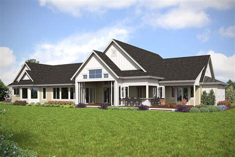 Spacious New American House Plan With Loads Of Outdoor Living Space