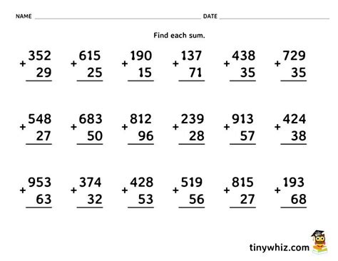 Maybe you would like to learn more about one of these? Free Printable Addition With Regrouping Math Worksheet ...