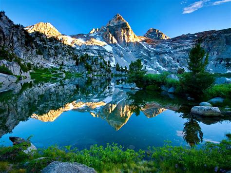 Mountain Reflection In The Lake Hd Desktop Wallpaper Widescreen