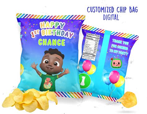 Cocomelon Chip Bag Digital Chip Bag Printable Cocomelon Etsy In 2022
