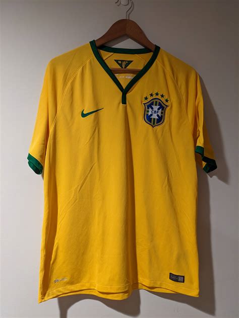 Nike Nike Cbf Brazil Yellow Large Dri Fit Soccer Jersey Grailed