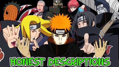 Every Naruto Akatsuki Member Honest Anime Descriptions Youtube
