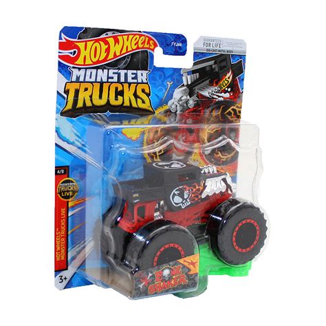 Hot Wheels Monster Trucks Scale Bone Shaker Includes Connect And Crash Car